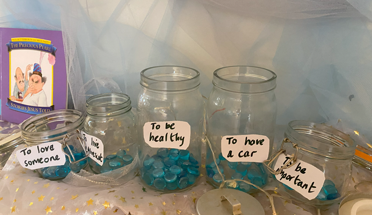 voting jars about dreams and goals